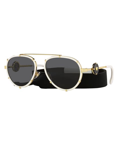 versace sunglasses aviator style.